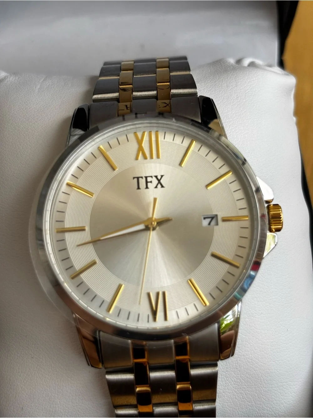 New with Case TFX Two-Tone Stainless Steel Dress Watch - Gold & Silver